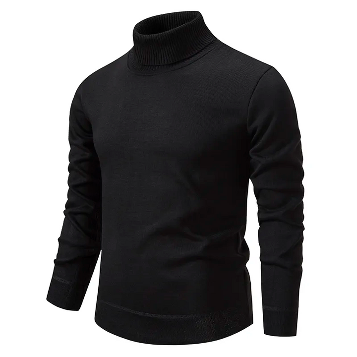 Men's Cotton Turtleneck Sweater - Scandinavian Design