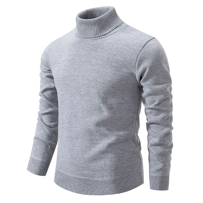 Men's Cotton Turtleneck Sweater - Scandinavian Design