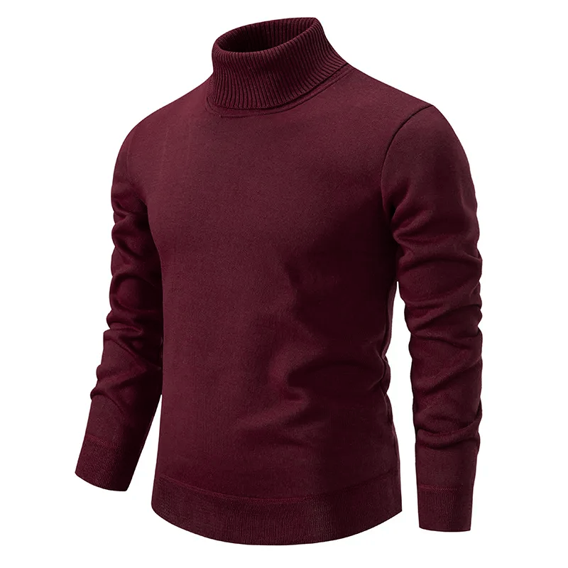 Men's Cotton Turtleneck Sweater - Scandinavian Design