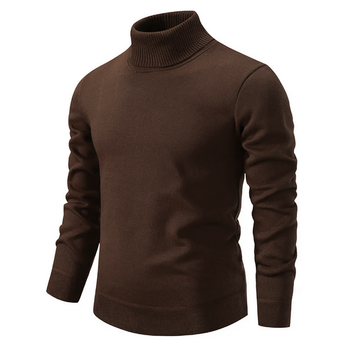 Men's Cotton Turtleneck Sweater - Scandinavian Design