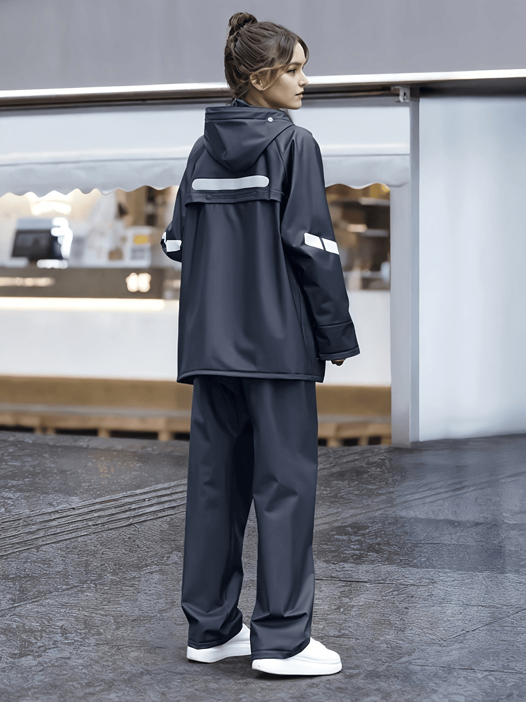 Women's Waterproof Rain Suit With Hood Stylish