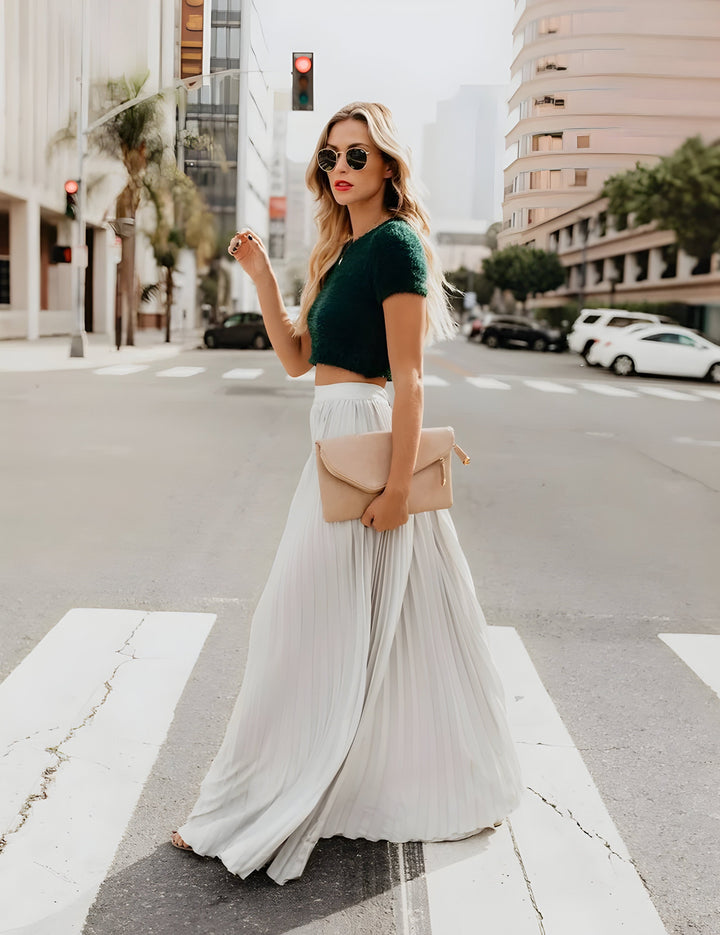 Women's Skirt Viscose Long Casual A-Line Cut