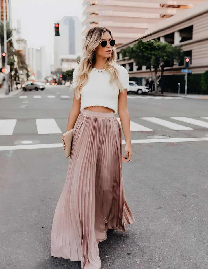 Women's Skirt Viscose Long Casual A-Line Cut