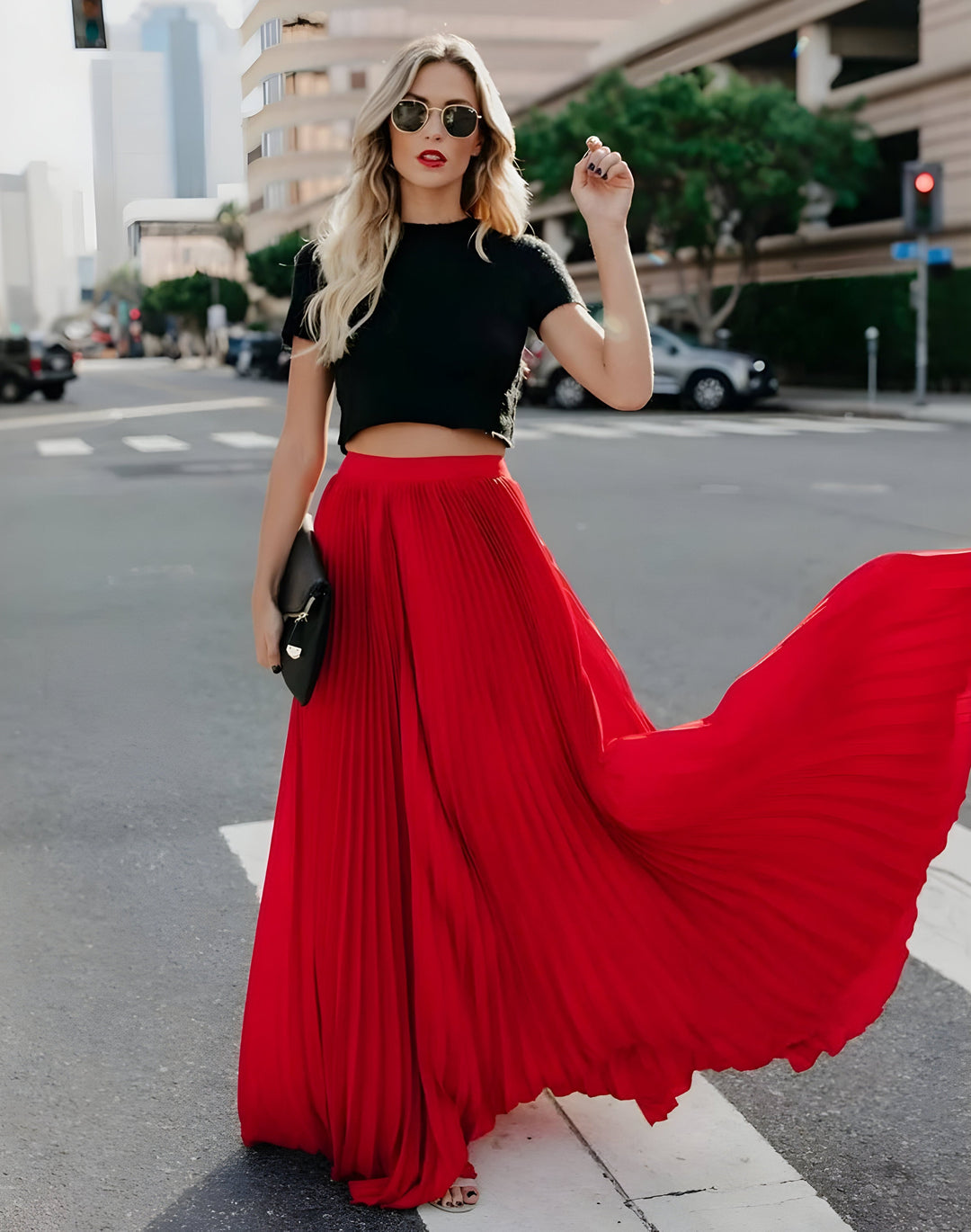 Women's Skirt Viscose Long Casual A-Line Cut