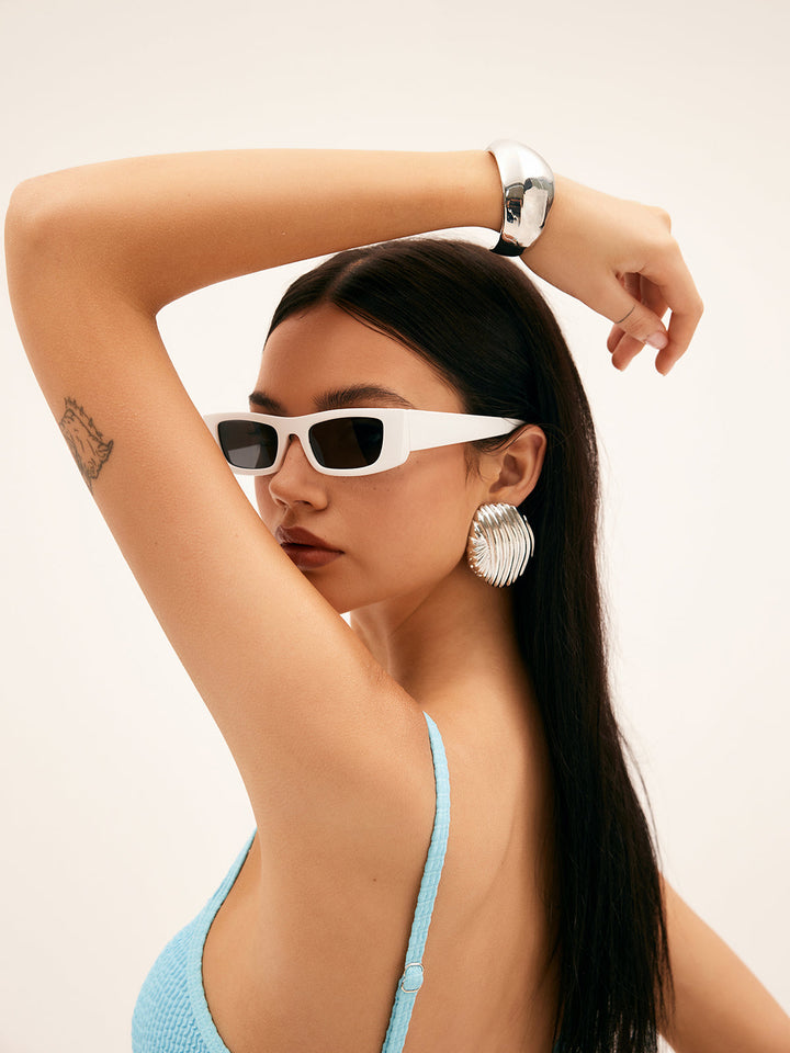 Lunettes de soleil pour femmes Cadre carré Protection UV Léger