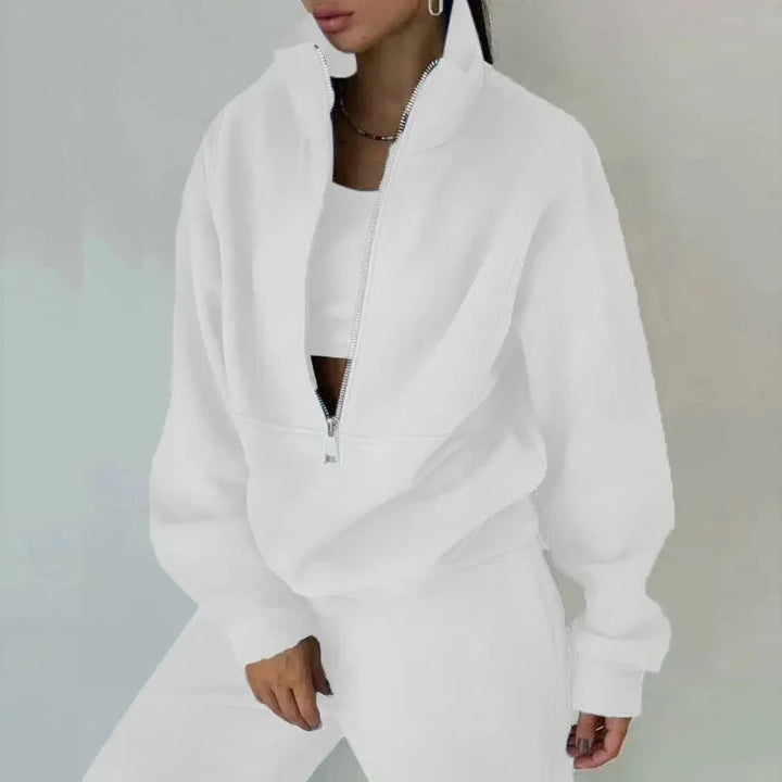 Women's Sport Set Cotton Blend Casual Sweatshirt and Pants