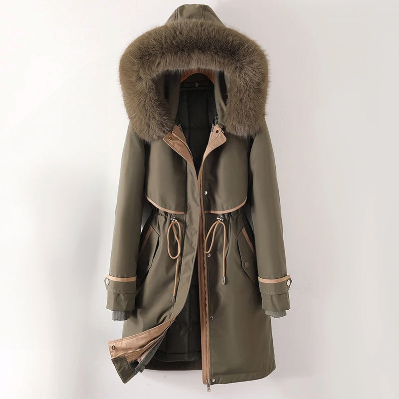 Women's quilted jacket with hood High-quality quilted fabric Casual