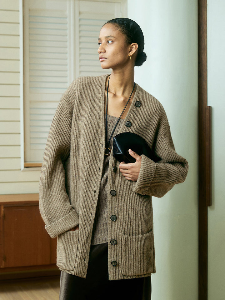 Women's Knit Jacket Classic Elegant Cardigan