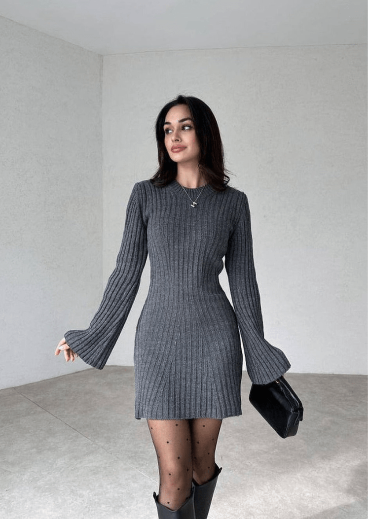 Women's knitted dress comfortable elegant warm design