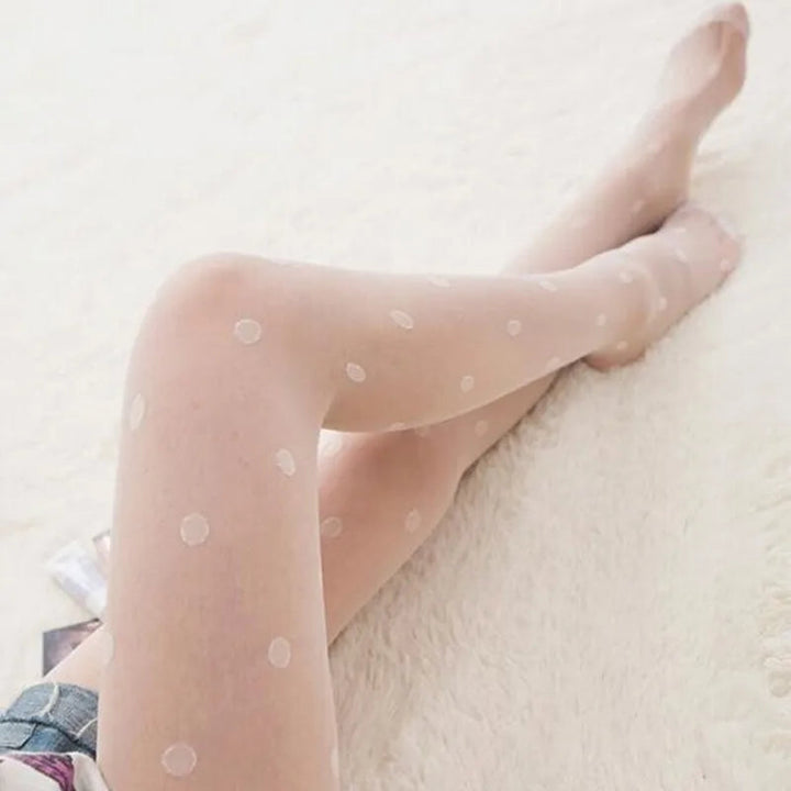 Women's Tights Polka Dot Design Slim Fit Elegant Tights