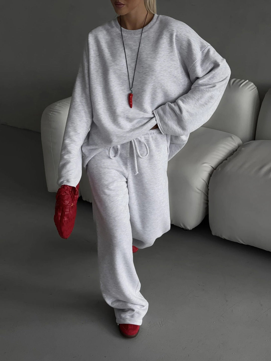 Women's sweatshirt set made of soft fabric in modern style