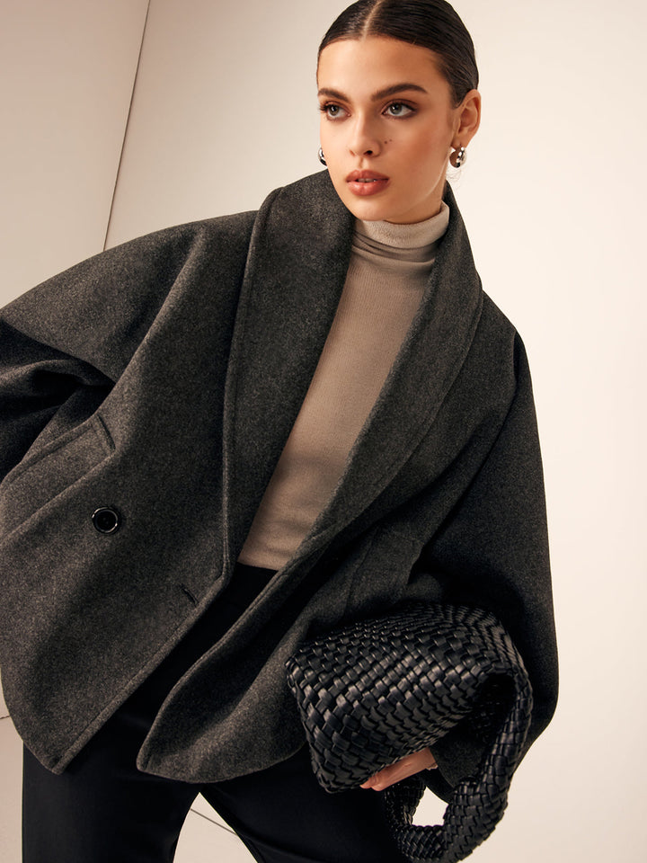 Women's Long Coat with Pockets for Winter Elegance