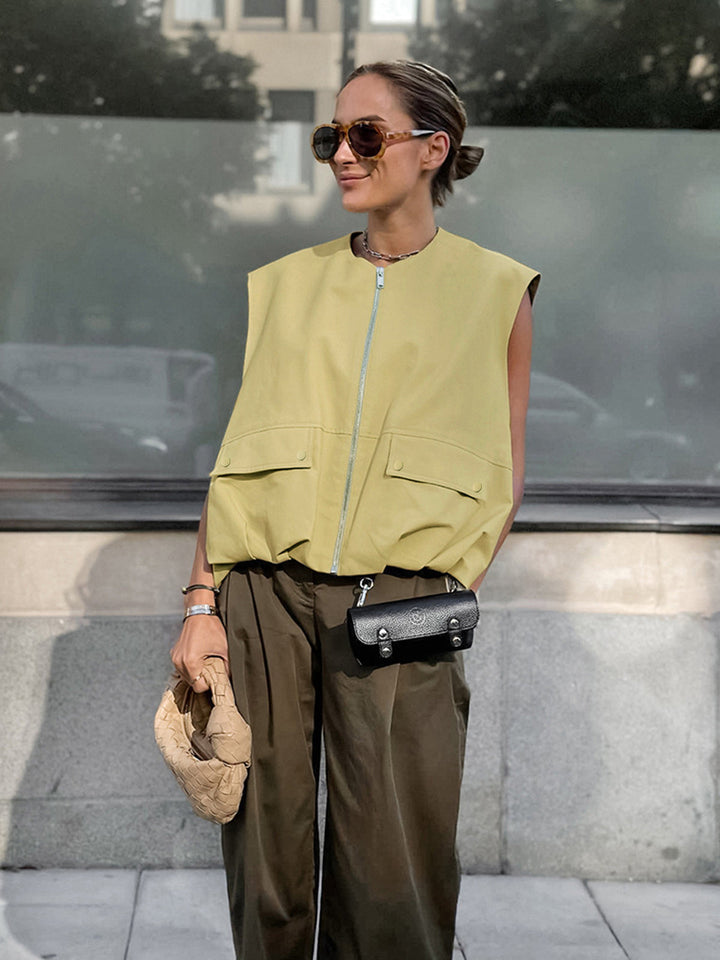 Women's Vest Sleeveless - Casual Vest for Relaxed Occasions