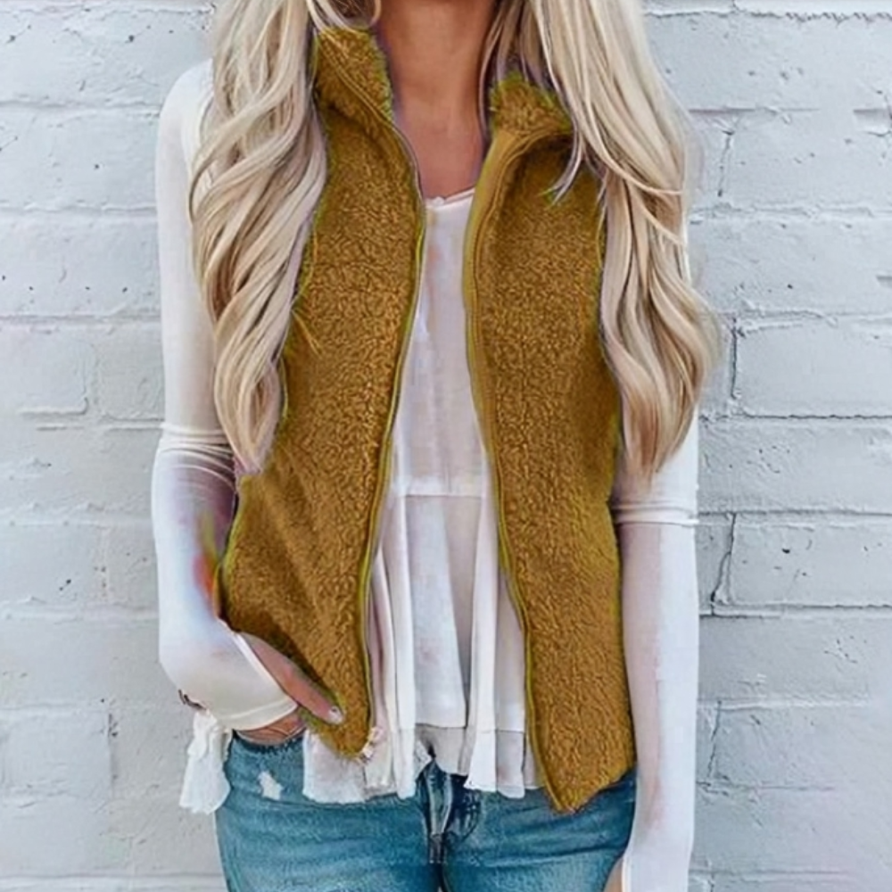 Women's Vest Cozy With Zipper
