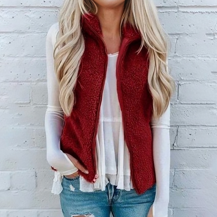 Women's Vest Cozy With Zipper
