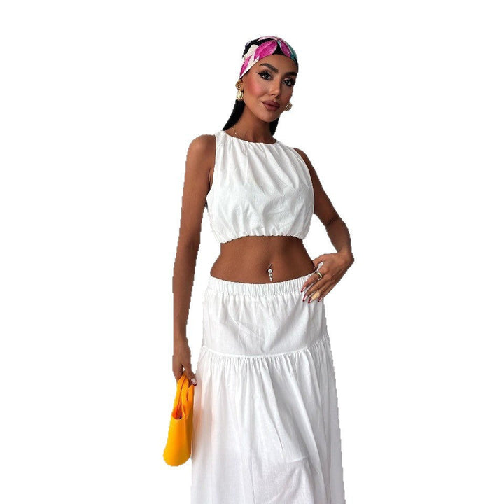 Women's Two-Piece Dress Light Elegant With Ruched Top