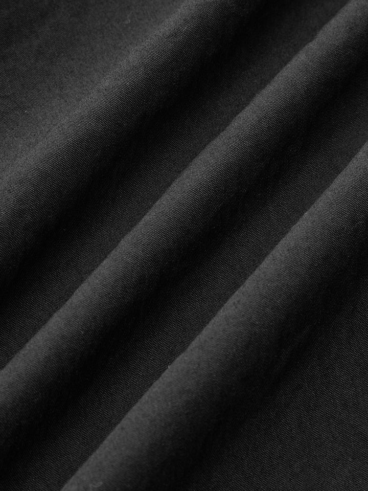 Women's Wrap Blouse Cotton Blend – Asymmetrical, Flared Sleeves, Elegant