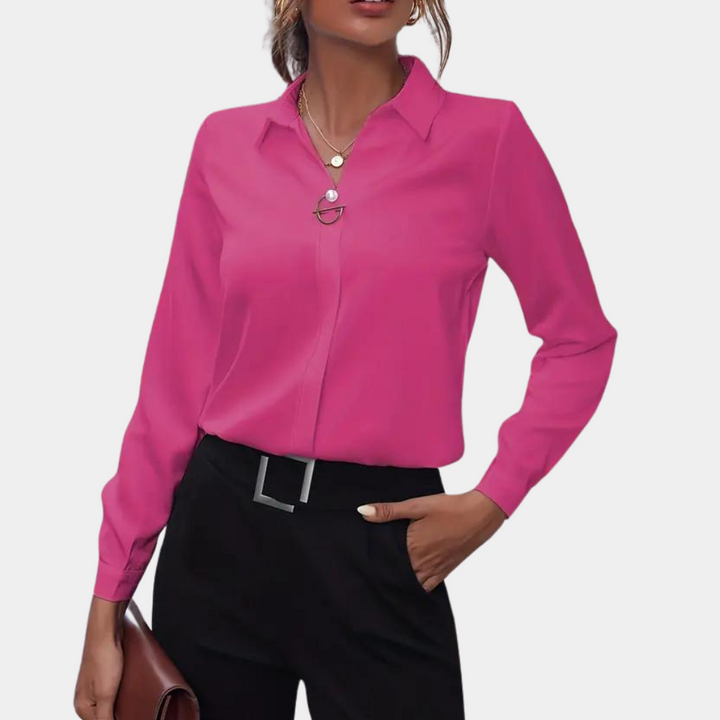 Women's blouse chiffon elegant long sleeve stylish