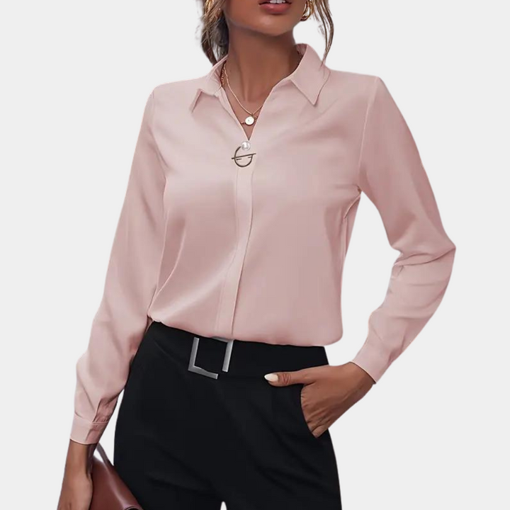 Women's blouse chiffon elegant long sleeve stylish