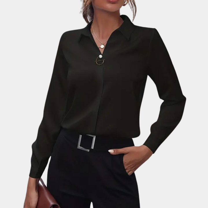 Women's blouse chiffon elegant long sleeve stylish