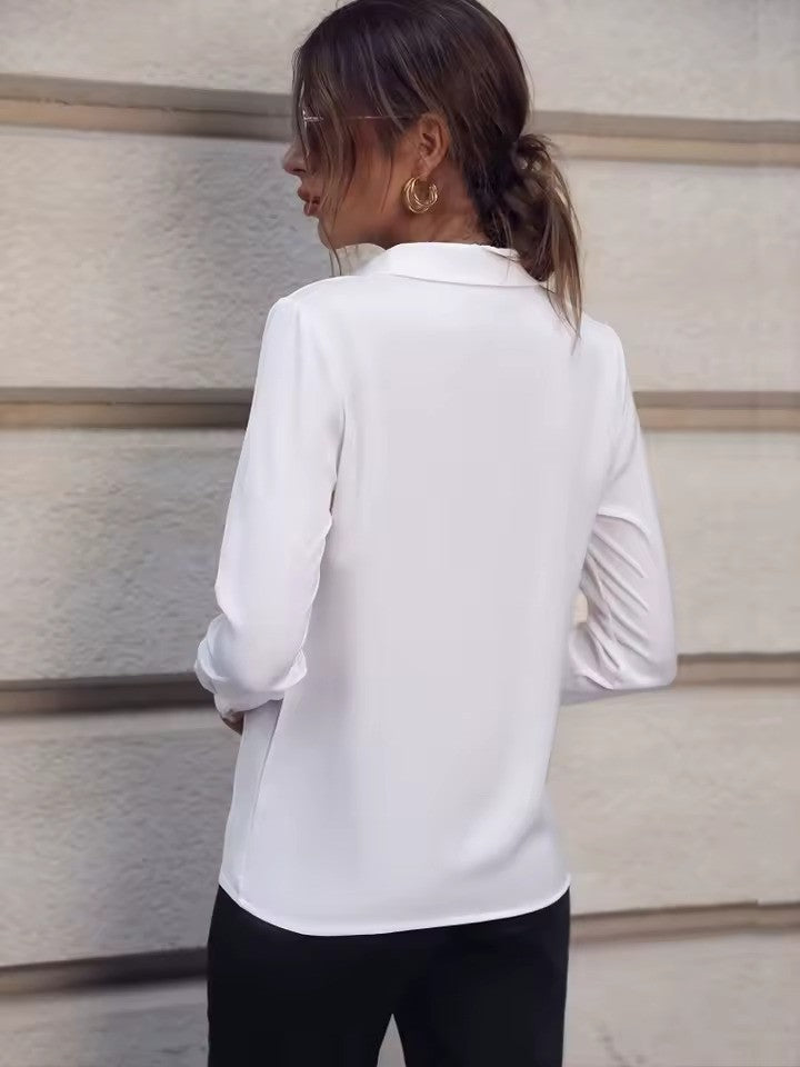 Women's blouse chiffon elegant long sleeve stylish