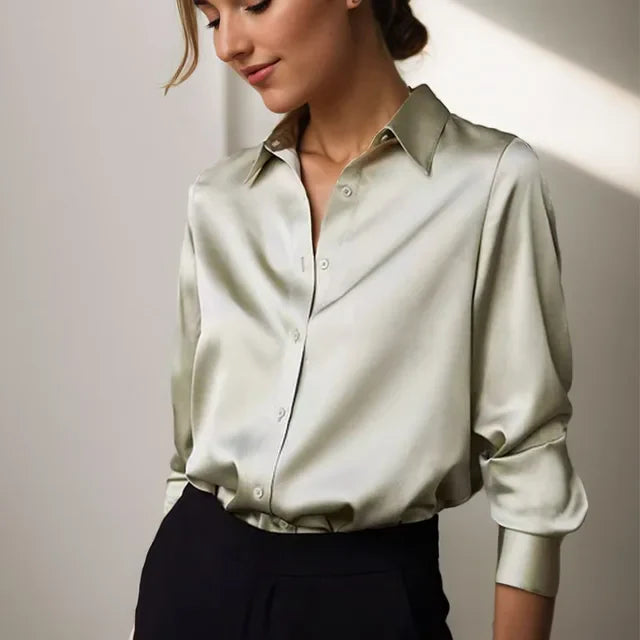 Women's Satin Blouse Elegant for Festive Occasions