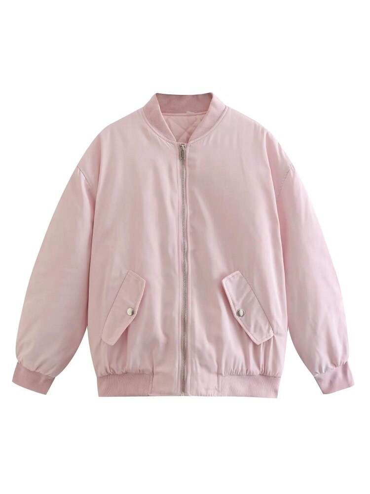 Women's jacket bomber jacket plus size breathable material trend style