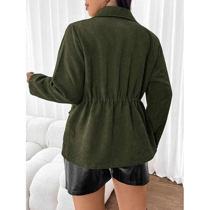 Women's corduroy jacket with pockets in casual style