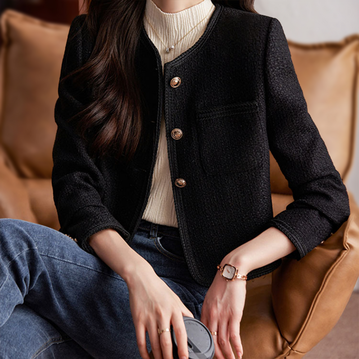 Women's jacket elegant design short fit breathable fabrics