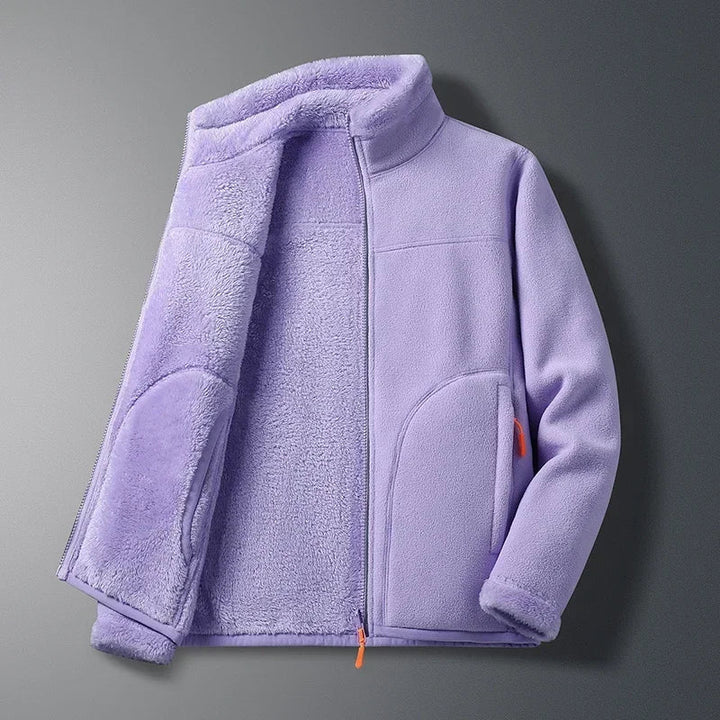 Women's functional jacket with high collar and side pockets