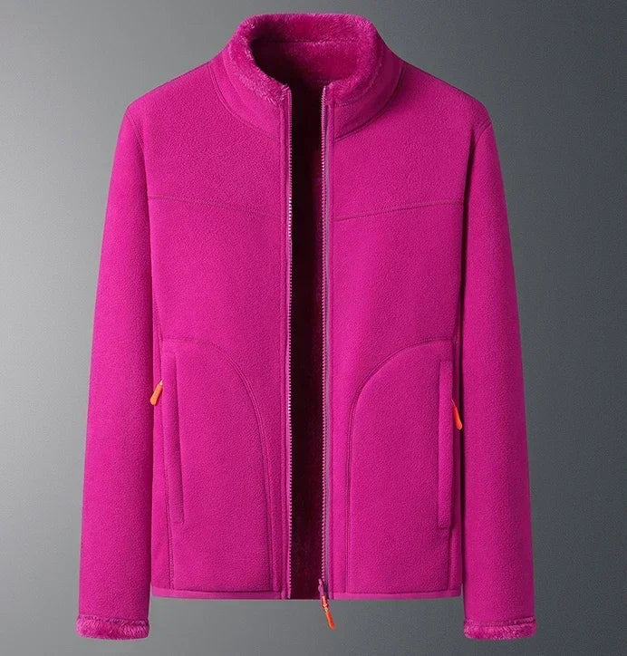 Women's functional jacket with high collar and side pockets