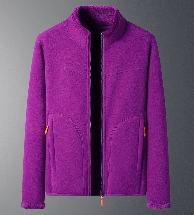 Women's functional jacket with high collar and side pockets