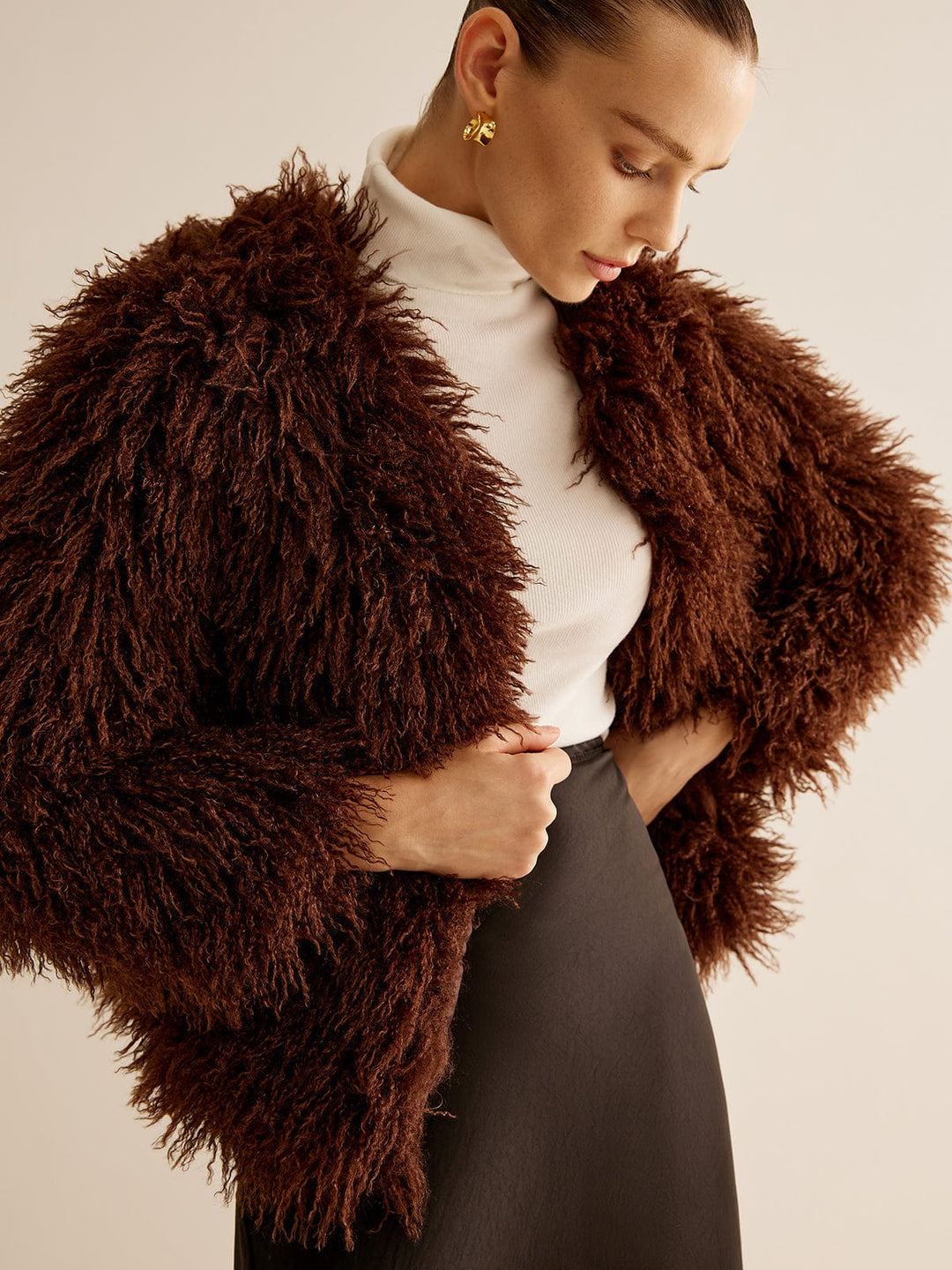 Women's Jacket Faux Fur Boho Chic – Cozy and Modern