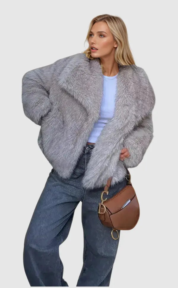 Women's jacket faux fur luxurious stylish