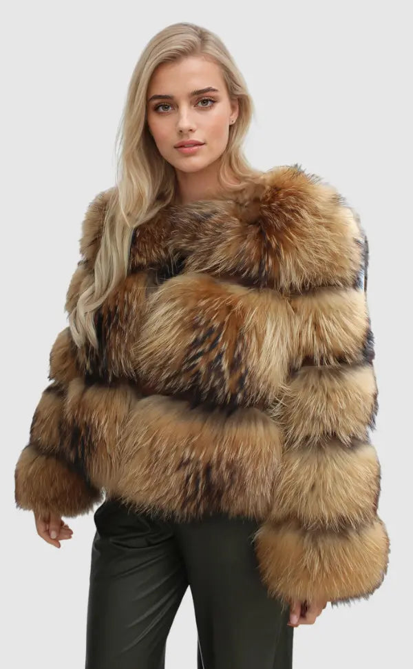 Women's jacket faux fur stylish elegant