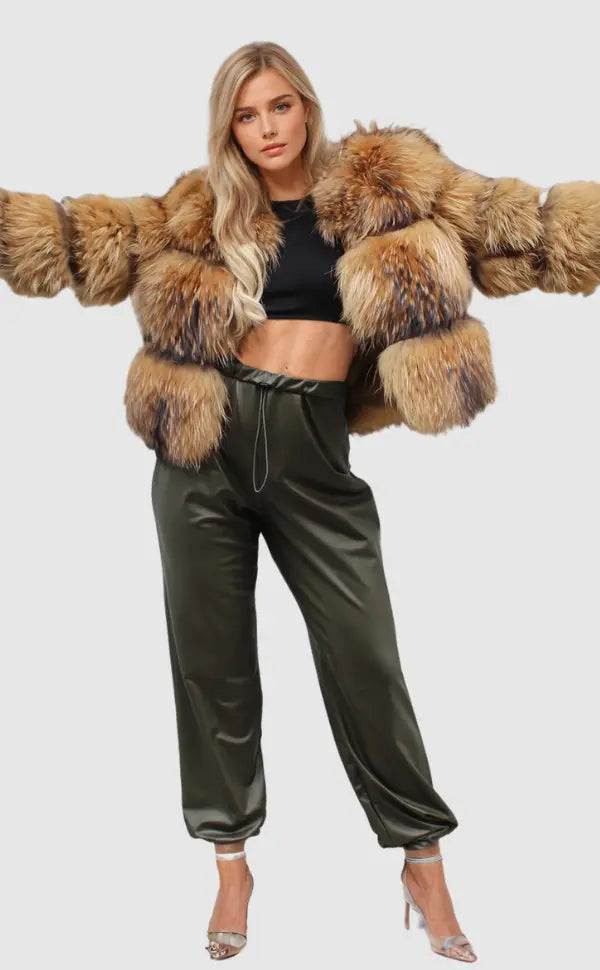 Women's jacket faux fur stylish elegant
