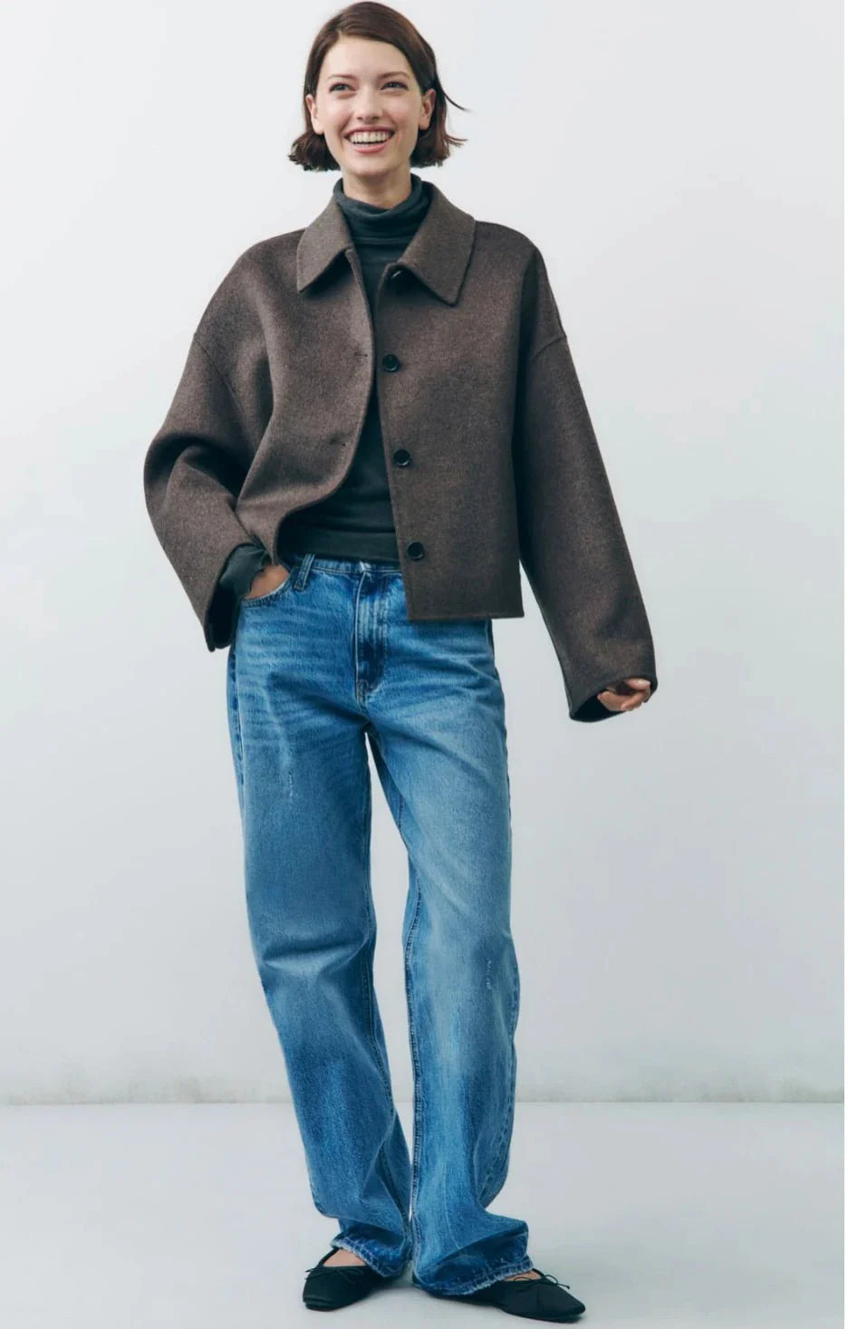 Women's Jacket Plus Size Elegant Warm Material Modern Style