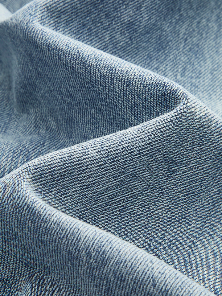 Women's jeans denim asymmetrical waist wide