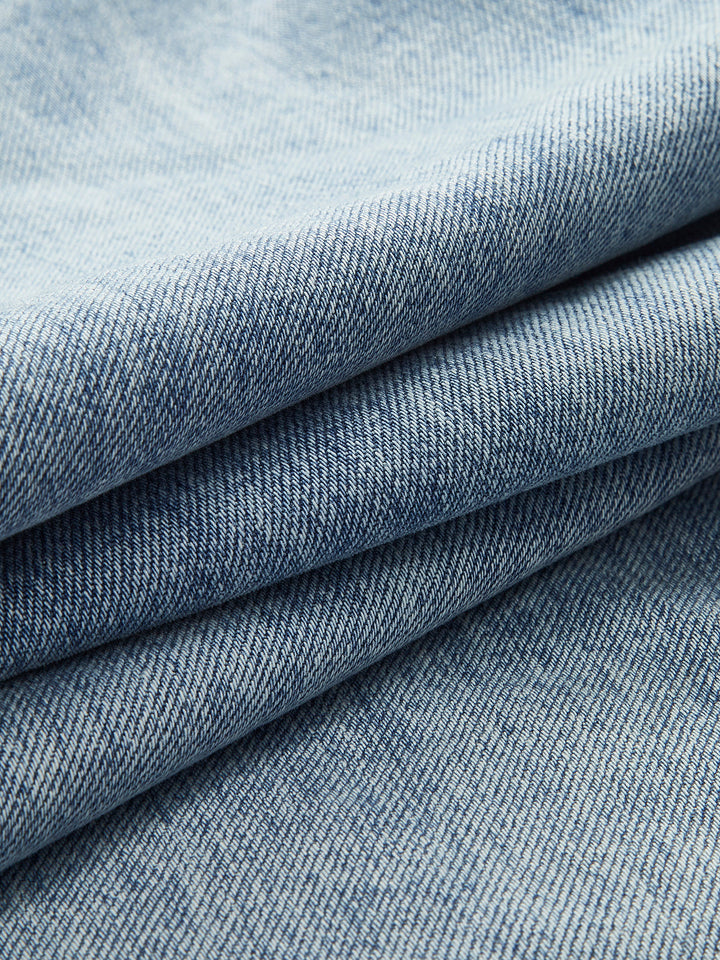 Women's jeans denim asymmetrical waist wide