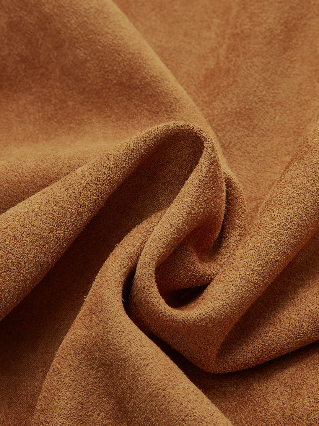 Women's Dress Asymmetrical – Long Sleeve Mini Dress in Suede Look Elegant