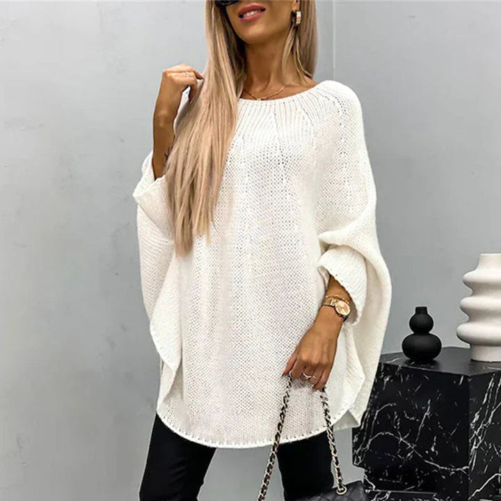 Women's sweater cotton chunky knit boat neckline