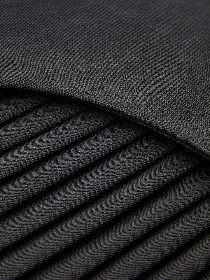 Women's skirt woven fabric with side buckle short fashion