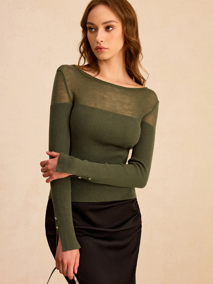 Bootsnacken knit long-sleeve top made of wool for comfort and style
