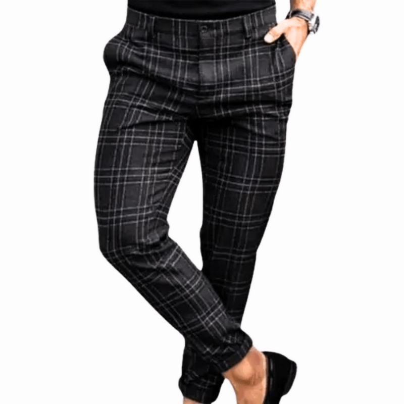 Elegant Checkered Pants For Men, Comfortable & Versatile, Ideal For Every Occasion