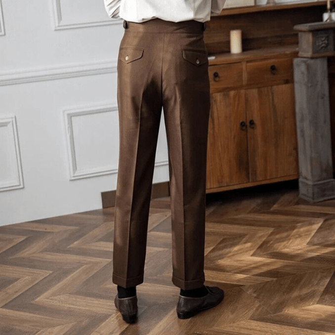 Italian Style Men's Pants - Elegant Design for Formal & Casual Occasions