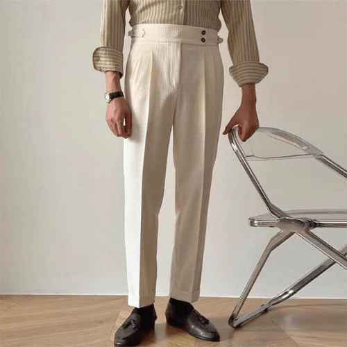 Men's High-Waisted Trousers – Elegant Pants for Style-Conscious Men