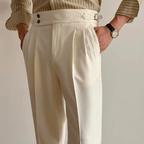 Men's High-Waisted Trousers – Elegant Pants for Style-Conscious Men