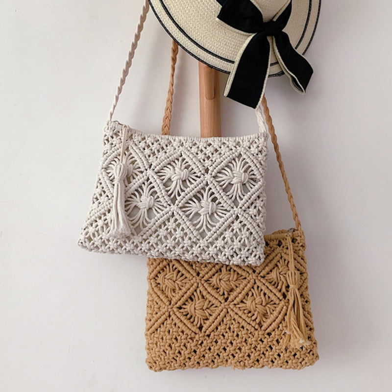 Boho Shoulder Bag Women – Handwoven, Summery & Adjustable