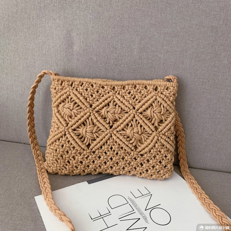 Boho Shoulder Bag Women – Handwoven, Summery & Adjustable