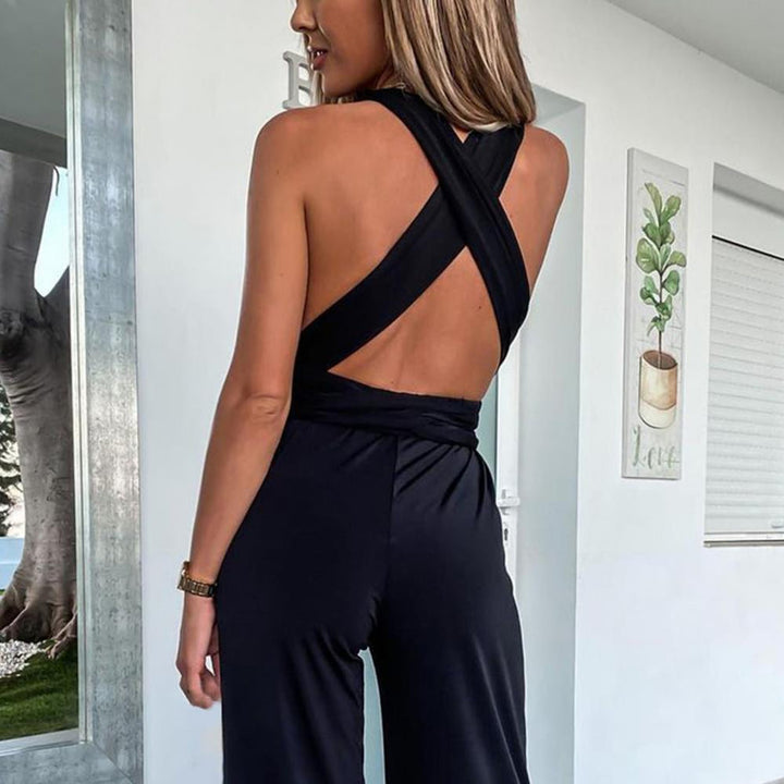 Stylish linen jumpsuit with wide leg – Elegant summer fashion